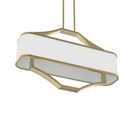 Open Design OR84856 - Lustre com haste GERDO OVALE 6xE14/12W/230V latão/branco