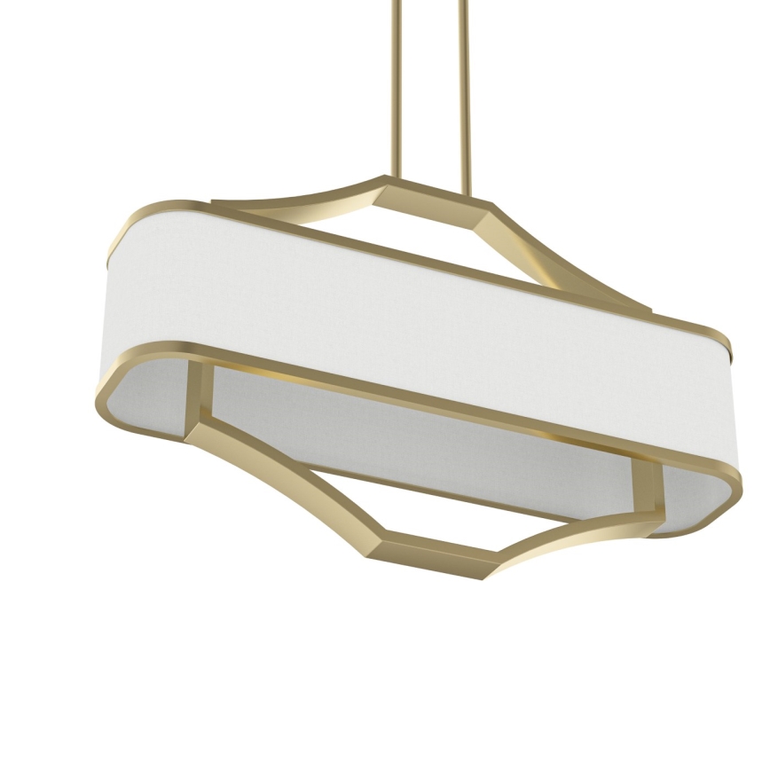 Open Design OR84856 - Lustre com haste GERDO OVALE 6xE14/12W/230V latão/branco