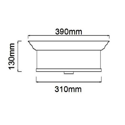 Open Design OR84887 - Candeeiro de tecto FAMBURO 3xE14/12W/230V diâmetro 31 cm latão
