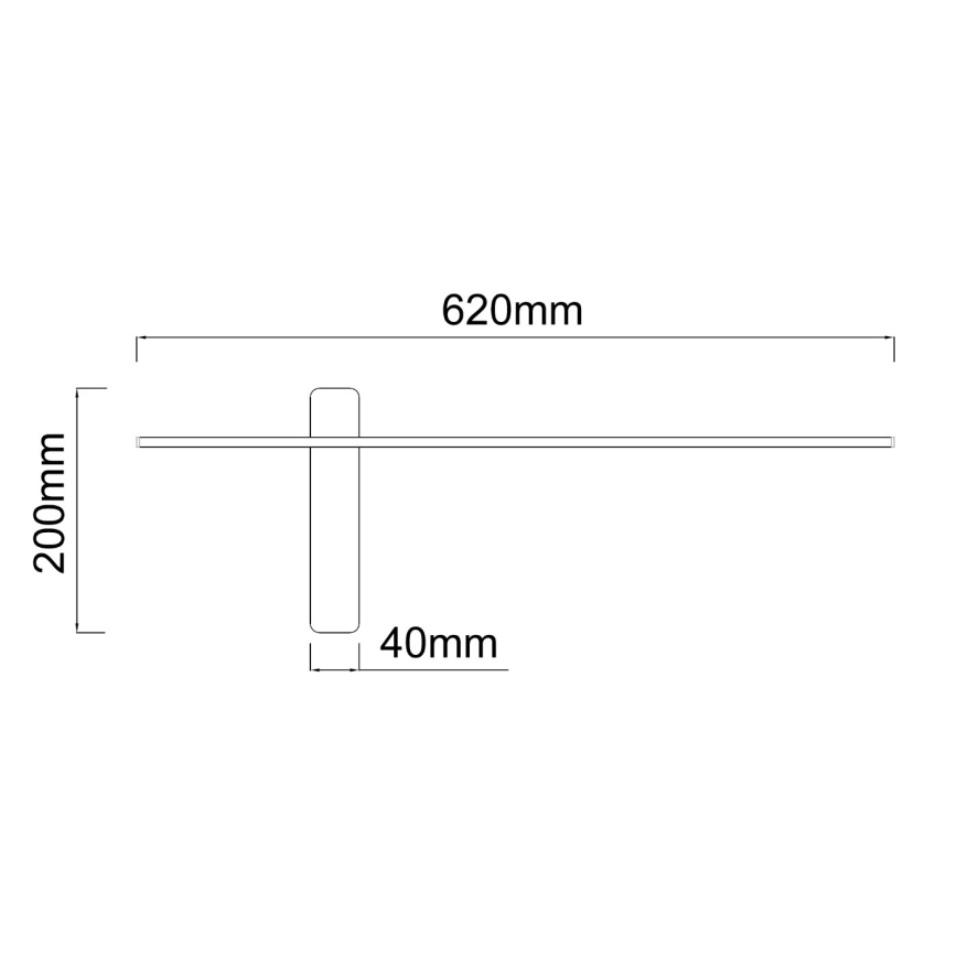 Open Design OR85068 - Arandela de parede BENE LED/7W/230V 62 cm preta