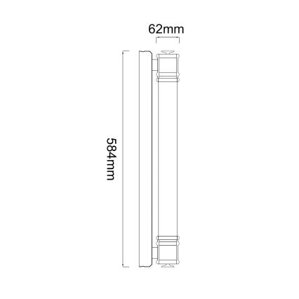 Open Design OR85259 - Iluminação LED para espelho de casa de banho OMI LED/13W/230V 58 cm IP44 latão