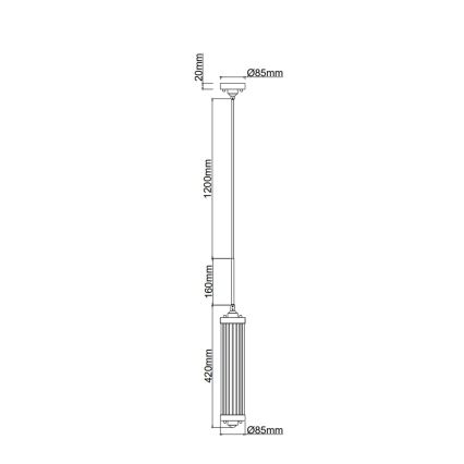 Open Design OR85310 - Candeeiro pendente em cabo FIATTO 1xE14/12W/230V preto