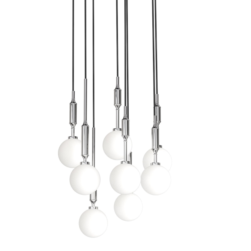 Open Design OR85327 - Pendente em cabo ERO 8xG9/8W/230V cromado brilhante