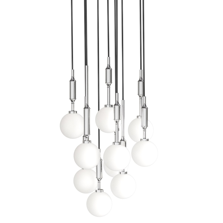 Open Design OR85358 - Lustre suspenso ERO 10xG9/8W/230V cromado brilhante