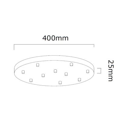 Open Design OR85358 - Lustre suspenso ERO 10xG9/8W/230V cromado brilhante