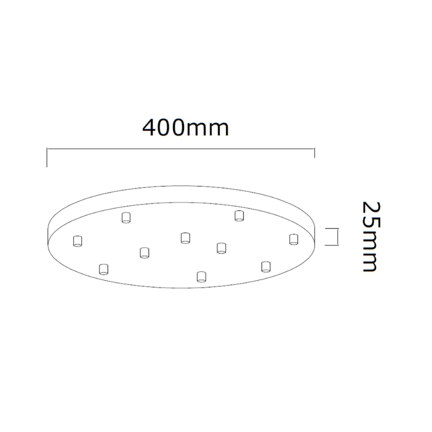 Open Design OR85372 - Lustre pendente em cabo ERO 10xG9/8W/230V preto