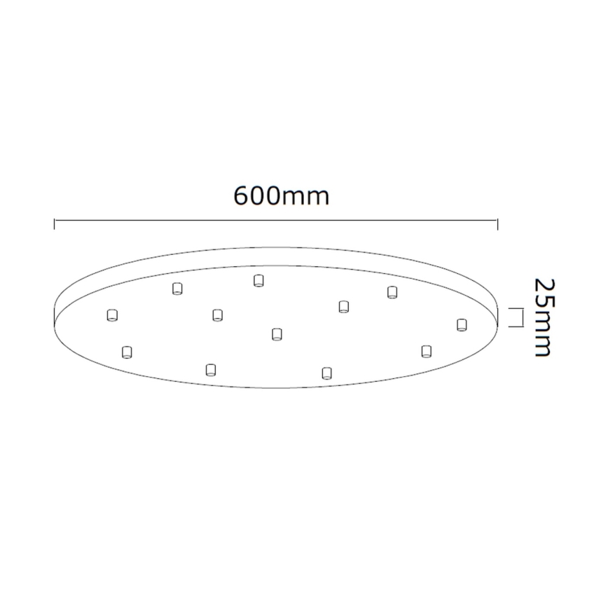 Open Design OR85396 - Lustre suspenso por cabo ERO 12xG9/8W/230V dourado