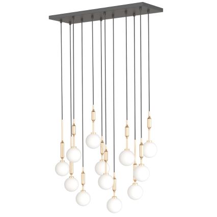 Open Design OR85457 - Lustre suspenso por cabo ERO, 12x G9/8W/230V, dourado