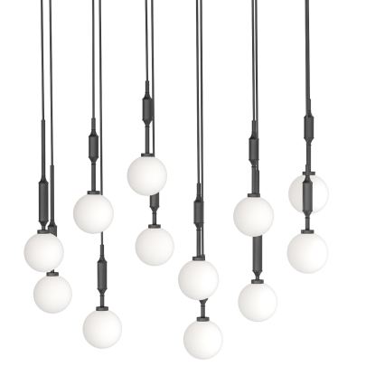 Open Design OR85464 - Lustre suspenso por cabo ERO 12xG9/8W/230V preto
