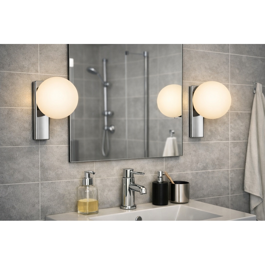 Open Design OR85525 - Aplique de parede para casa de banho BOLETTA 1xG9/8W/230V IP44 acabamento cromado polido