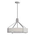 Open Design OR85624 - Lustre de haste DORETTO 4xE27/15W/230V Ø 50 cm cromado fosco/branco