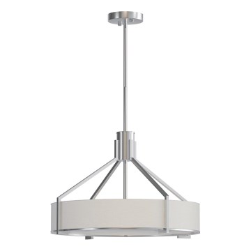 Open Design OR85624 - Lustre de haste DORETTO 4xE27/15W/230V Ø 50 cm cromado fosco/branco