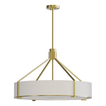 Open Design OR85662 - Lustre de haste DORETTO 6xE27/15W/230V Ø 70 cm dourado/branco