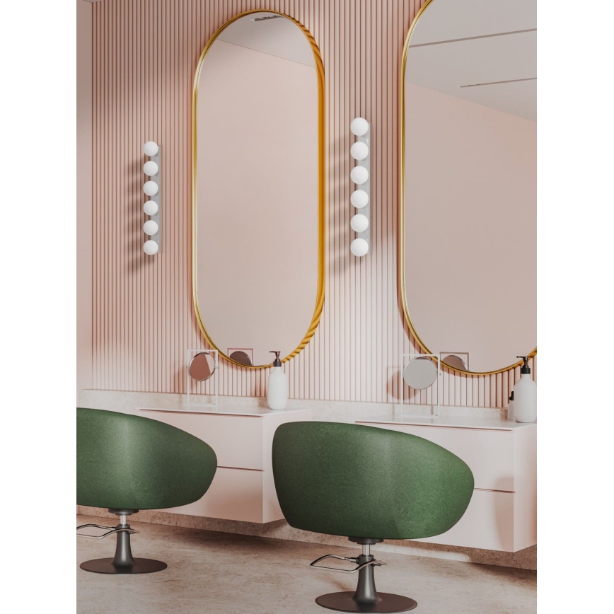 Open Design OR85693 - Aplique de parede para casa de banho MERINO 6xG9/8W/230V 61 cm IP44 cromo brilhante