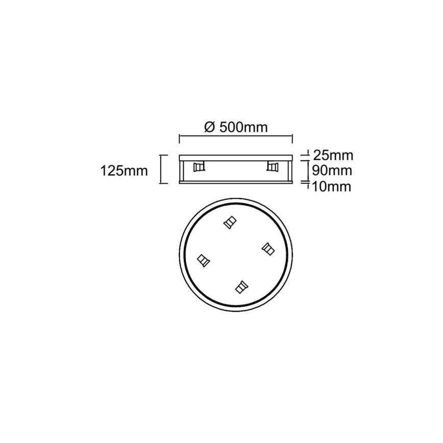 Open Design OR85785 - Candeeiro de tecto SANDRO 4xE14/12W/230V Ø 50 cm cromado mate
