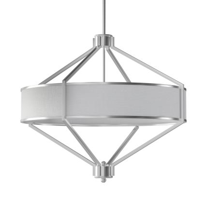 Open Design OR85822 - Lustre de haste ZUNDO 4xE27/15W/230V cromado fosco/branco