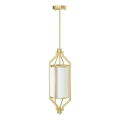 Open Design OR85860 - Lustre de haste ZUNDO 1xE27/15W/230V latão/branco
