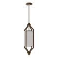 Open Design OR85877 - Lustre ZUNDO em haste 1xE27/15W/230V castanho/bege