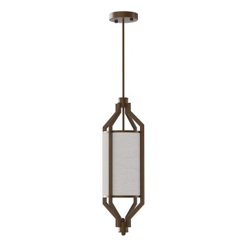 Open Design OR85877 - Lustre ZUNDO em haste 1xE27/15W/230V castanho/bege