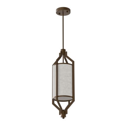 Open Design OR85877 - Lustre ZUNDO em haste 1xE27/15W/230V castanho/bege