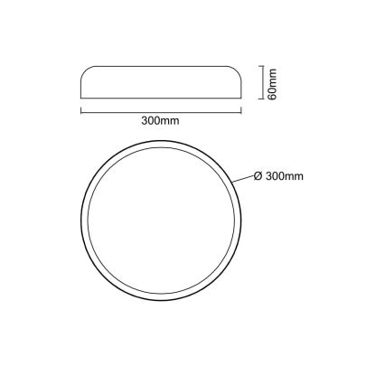 Open Design OR85945 - Luminária de teto LED CEDRONE LED/25W/230V 3000/4500/6500K diâmetro 30 cm branca