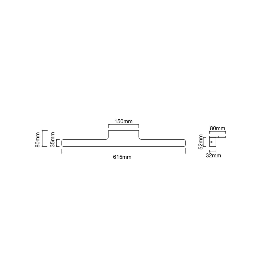 Open Design OR86119 - Iluminação LED para espelho de casa de banho LUCE LED/11W/230V 3000/4500/6500K 61,5 cm IP44 latão