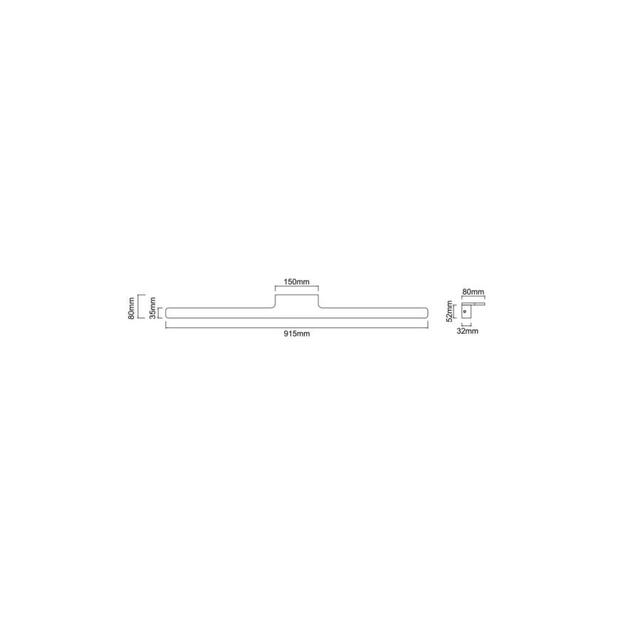Open Design OR86157 - Iluminação LED para espelho de casa de banho LUCE LED/12W/230V 3000/4500/6500K 91,5 cm IP44 cromado brilhante