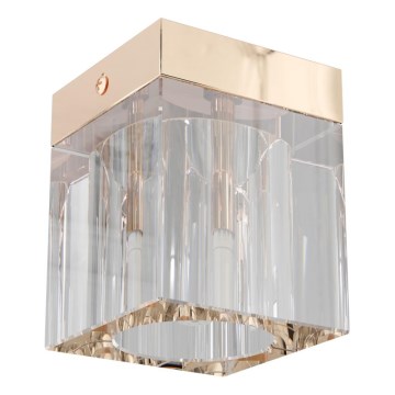 Open Design OR86188 - Luminária spot CUBO 1xG9/8W/230V transparente/ouro rosa