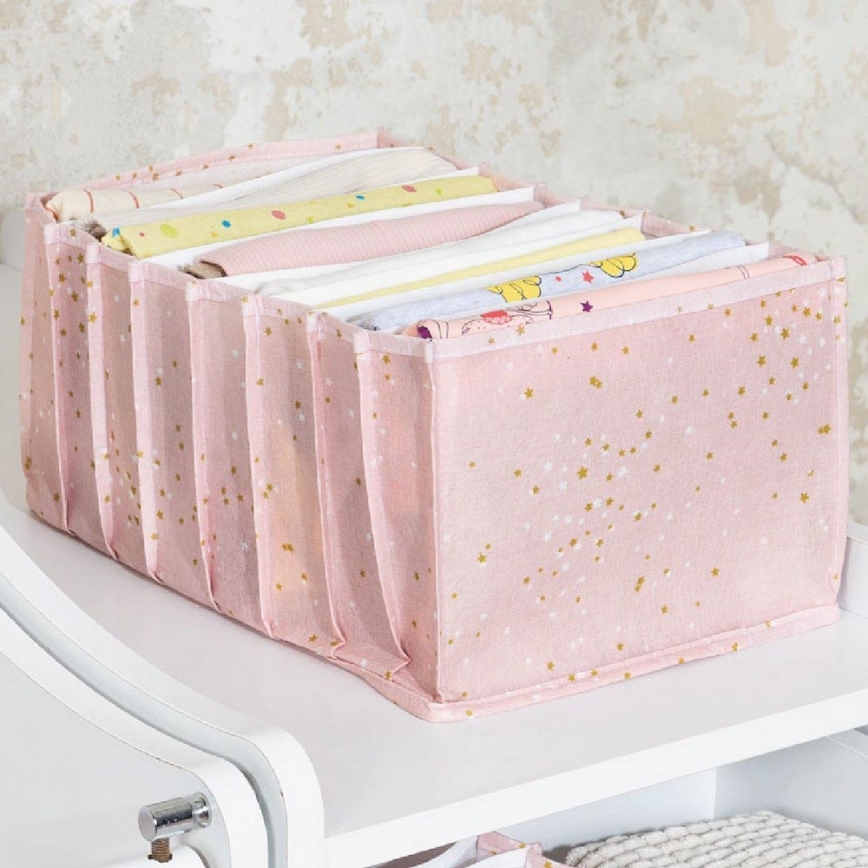 Organizador de armário 37,5x24,5x17,5 cm rosa