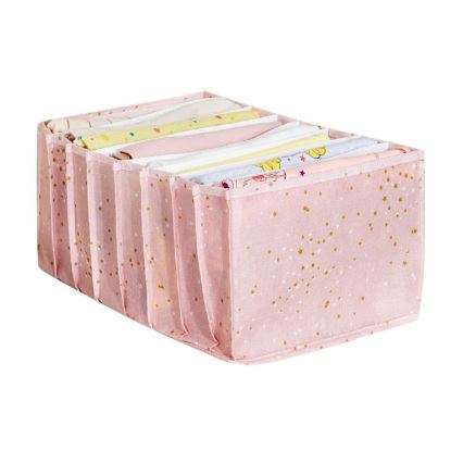 Organizador de armário 37,5x24,5x17,5 cm rosa
