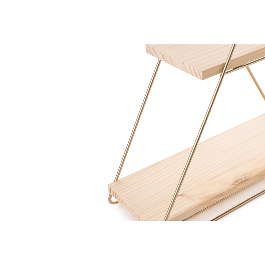 Organizador de prateleiras 35x40 cm dourado