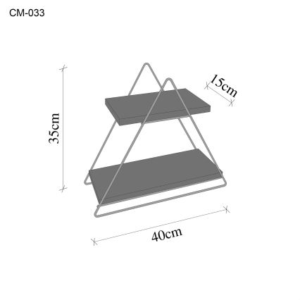 Organizador de prateleiras 35x40 cm dourado