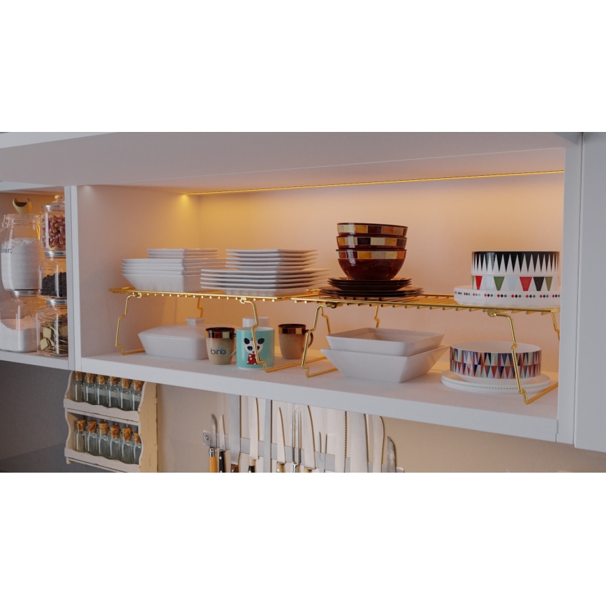 Organizador de prateleiras 42x19 cm dourado