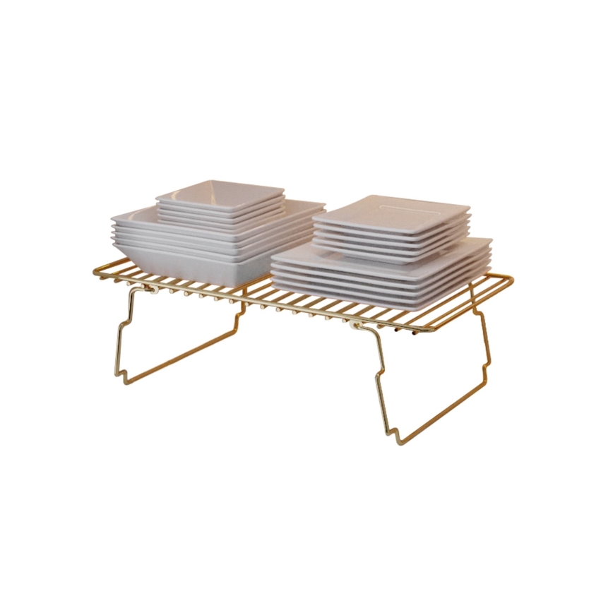 Organizador de prateleiras 42x19 cm dourado