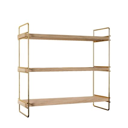 Organizador de prateleiras 45x40 cm dourado/castanho