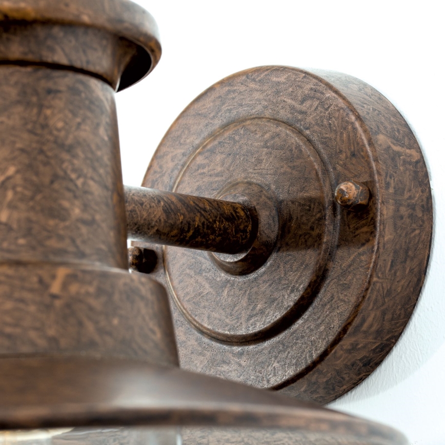 Candeeiro de parede exterior LEONIE 1xE27/60W/230V IP44 bronze