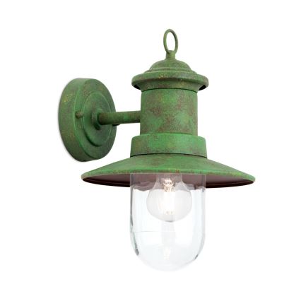 Candeeiro de parede exterior LEONIE 1xE27/60W/230V IP44 verde