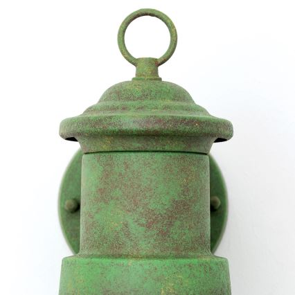 Candeeiro de parede exterior LEONIE 1xE27/60W/230V IP44 verde