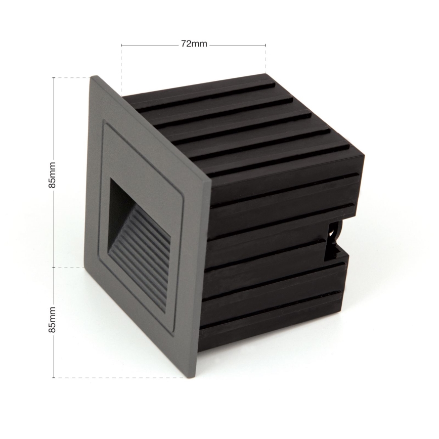 Luminária Embutida LED LORO LED/2W/230V IP65 antracite