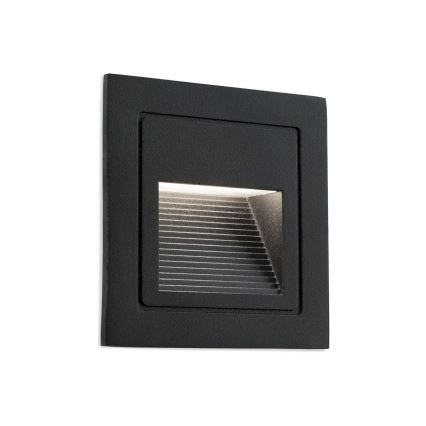 Luminária Embutida LED LORO LED/2W/230V IP65 preta