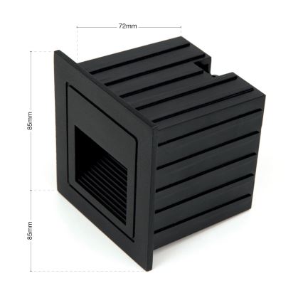 Luminária Embutida LED LORO LED/2W/230V IP65 preta