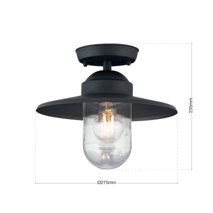 Candelabro fixo exterior EDWARD 1xE27/60W/230V IP44 preto