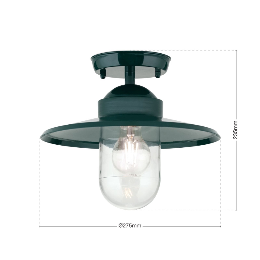 Candelabro fixo exterior EDWARD 1xE27/60W/230V IP44 verde