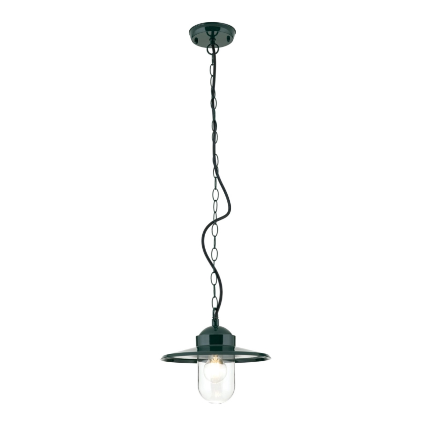Iluminação suspensa exterior EDWARD 1xE27/60W/230V IP44 verde