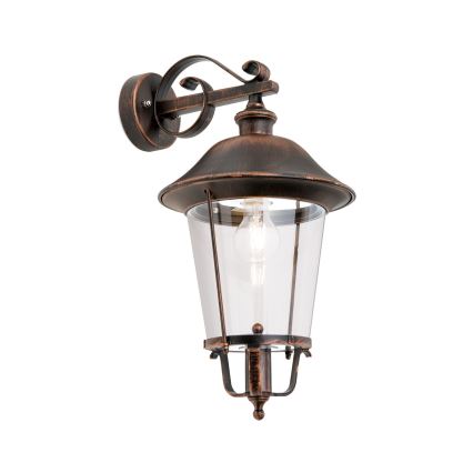 Candeeiro de parede exterior KENZO 1xE27/100W/230V IP44 bronze/pátina