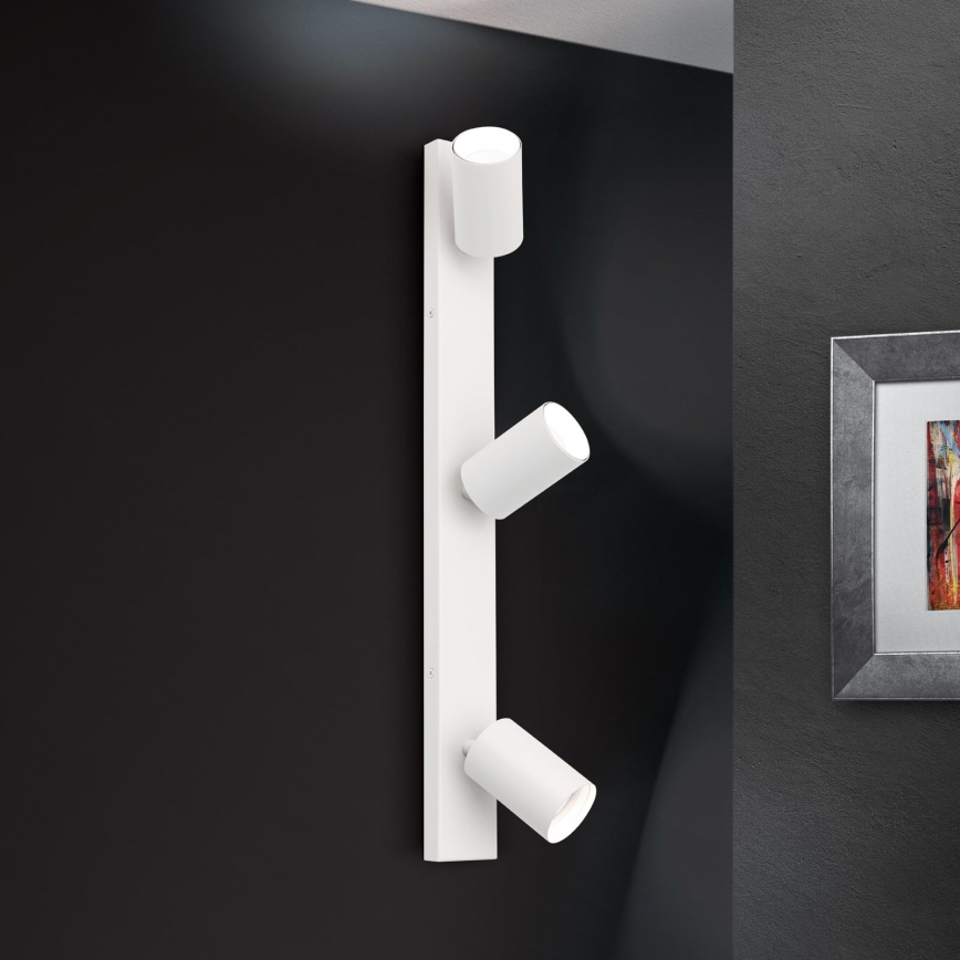 Candeeiro de parede orientável SEAN 3xGU10/13W/230V branco