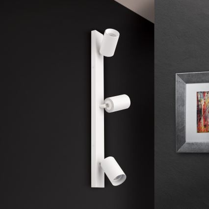 Candeeiro de parede orientável SEAN 3xGU10/13W/230V branco