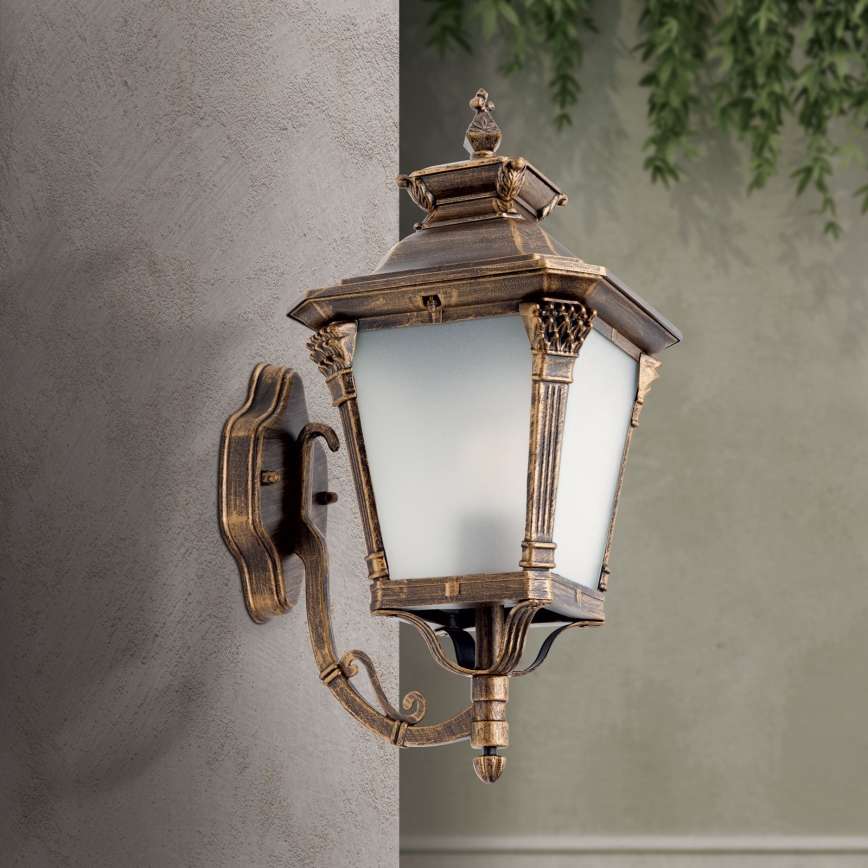 Aplique de parede exterior AIKO 1xE27/60W/230V IP23 bronze/pátina