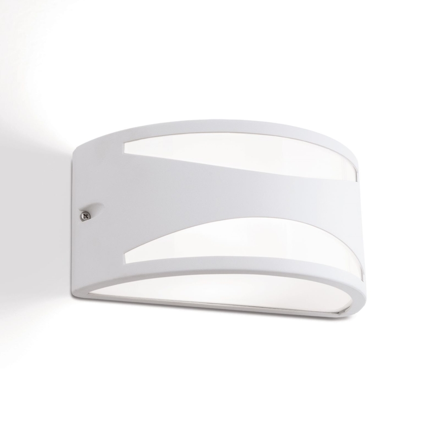 Candeeiro de parede exterior SHELL 1xE27/40W/230V IP54 branco
