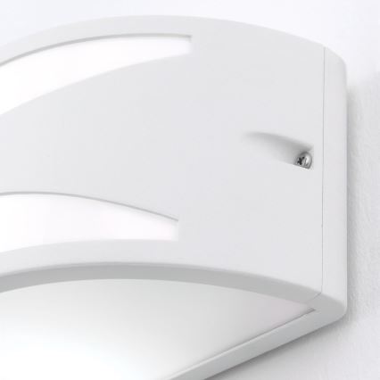 Candeeiro de parede exterior SHELL 1xE27/40W/230V IP54 branco